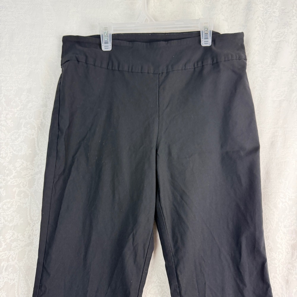 Tribal Womens 14 Black Pull On Trousers Straight Leg Rayon Blend Office Siren